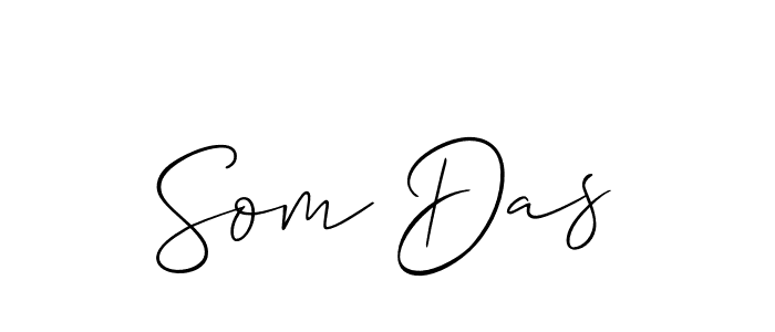 Make a beautiful signature design for name Som Das. With this signature (Allison_Script) style, you can create a handwritten signature for free. Som Das signature style 2 images and pictures png