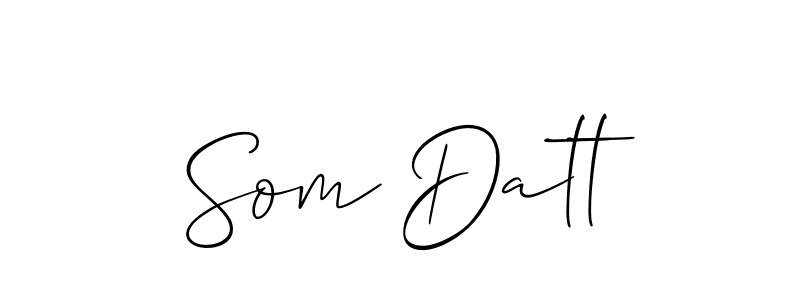 Som Datt stylish signature style. Best Handwritten Sign (Allison_Script) for my name. Handwritten Signature Collection Ideas for my name Som Datt. Som Datt signature style 2 images and pictures png