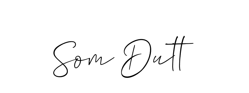 It looks lik you need a new signature style for name Som Dutt. Design unique handwritten (Allison_Script) signature with our free signature maker in just a few clicks. Som Dutt signature style 2 images and pictures png