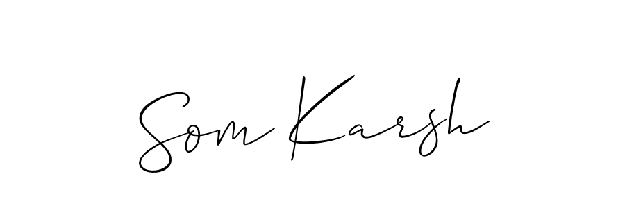 You can use this online signature creator to create a handwritten signature for the name Som Karsh. This is the best online autograph maker. Som Karsh signature style 2 images and pictures png