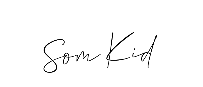 Allison_Script is a professional signature style that is perfect for those who want to add a touch of class to their signature. It is also a great choice for those who want to make their signature more unique. Get Som Kid name to fancy signature for free. Som Kid signature style 2 images and pictures png