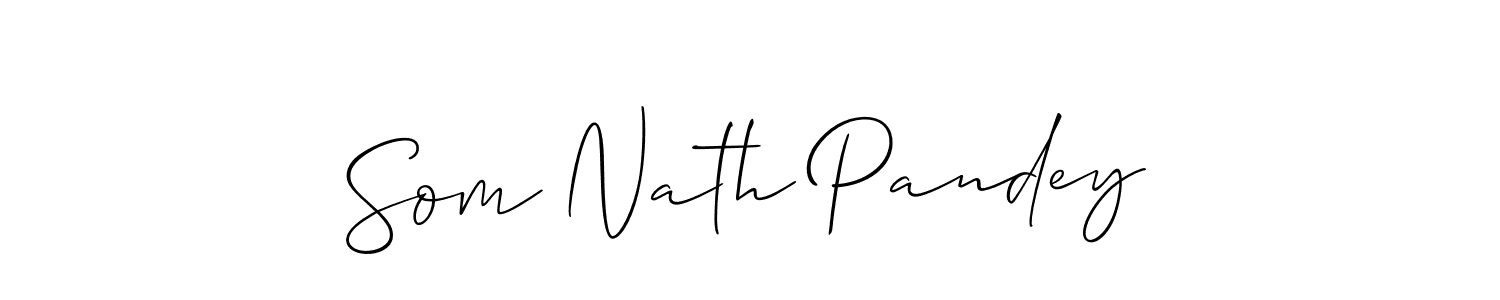 Create a beautiful signature design for name Som Nath Pandey. With this signature (Allison_Script) fonts, you can make a handwritten signature for free. Som Nath Pandey signature style 2 images and pictures png