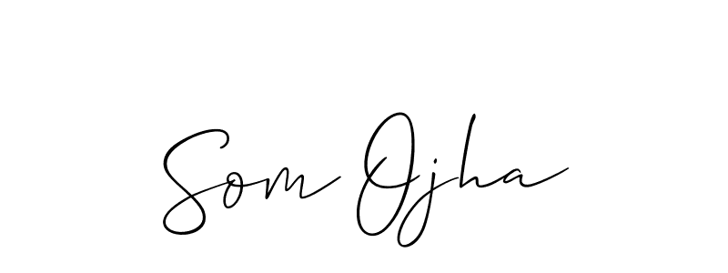 You should practise on your own different ways (Allison_Script) to write your name (Som Ojha) in signature. don't let someone else do it for you. Som Ojha signature style 2 images and pictures png