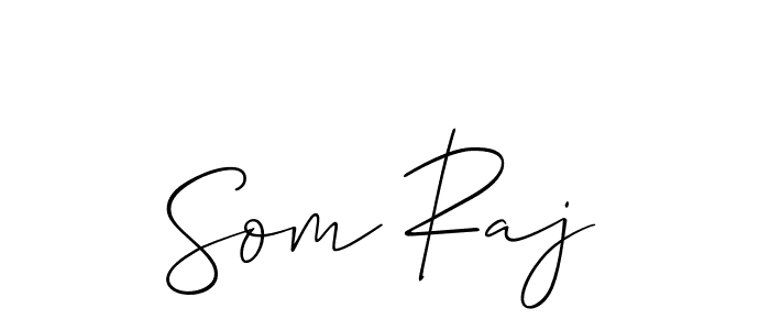 Use a signature maker to create a handwritten signature online. With this signature software, you can design (Allison_Script) your own signature for name Som Raj. Som Raj signature style 2 images and pictures png