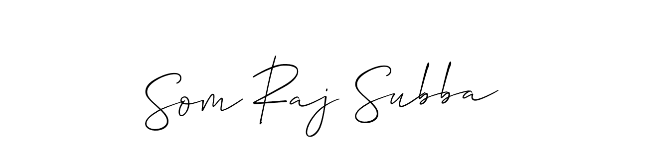 How to make Som Raj Subba name signature. Use Allison_Script style for creating short signs online. This is the latest handwritten sign. Som Raj Subba signature style 2 images and pictures png