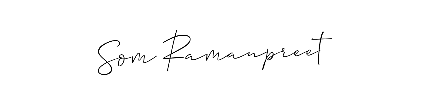 This is the best signature style for the Som Ramanpreet name. Also you like these signature font (Allison_Script). Mix name signature. Som Ramanpreet signature style 2 images and pictures png