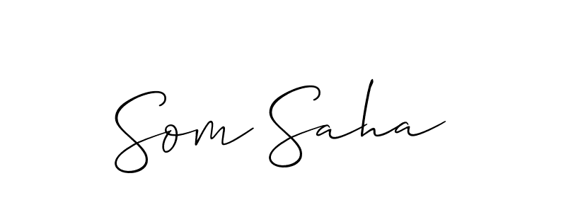 Som Saha stylish signature style. Best Handwritten Sign (Allison_Script) for my name. Handwritten Signature Collection Ideas for my name Som Saha. Som Saha signature style 2 images and pictures png