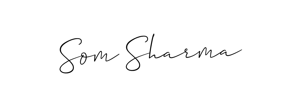 How to make Som Sharma name signature. Use Allison_Script style for creating short signs online. This is the latest handwritten sign. Som Sharma signature style 2 images and pictures png