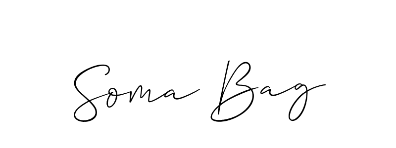 The best way (Allison_Script) to make a short signature is to pick only two or three words in your name. The name Soma Bag include a total of six letters. For converting this name. Soma Bag signature style 2 images and pictures png