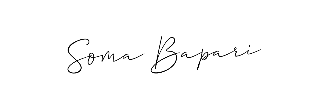 How to Draw Soma Bapari signature style? Allison_Script is a latest design signature styles for name Soma Bapari. Soma Bapari signature style 2 images and pictures png