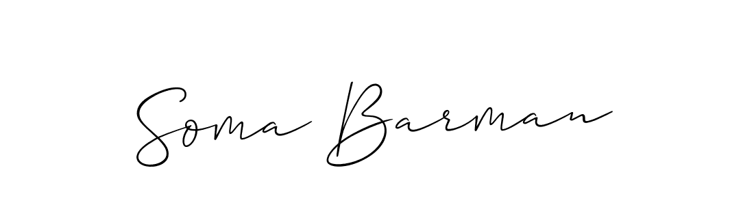 How to make Soma Barman signature? Allison_Script is a professional autograph style. Create handwritten signature for Soma Barman name. Soma Barman signature style 2 images and pictures png