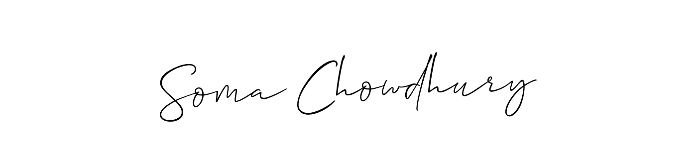 Design your own signature with our free online signature maker. With this signature software, you can create a handwritten (Allison_Script) signature for name Soma Chowdhury. Soma Chowdhury signature style 2 images and pictures png