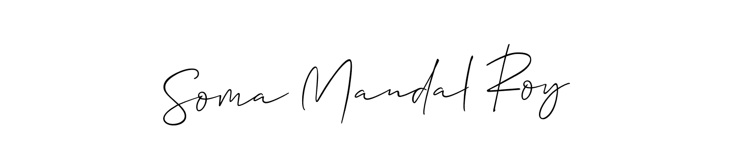 Make a beautiful signature design for name Soma Mandal Roy. With this signature (Allison_Script) style, you can create a handwritten signature for free. Soma Mandal Roy signature style 2 images and pictures png