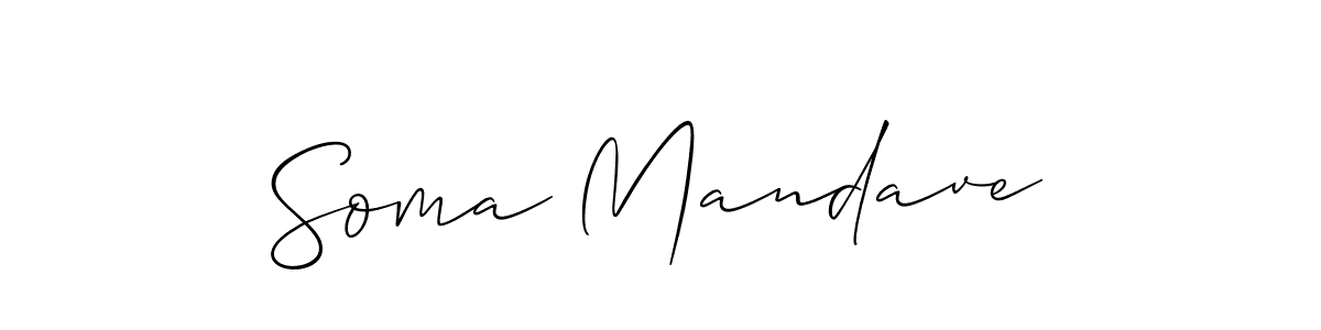 Make a short Soma Mandave signature style. Manage your documents anywhere anytime using Allison_Script. Create and add eSignatures, submit forms, share and send files easily. Soma Mandave signature style 2 images and pictures png