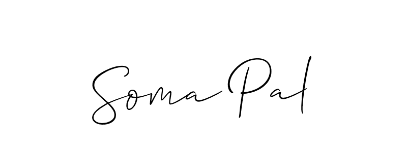 How to Draw Soma Pal signature style? Allison_Script is a latest design signature styles for name Soma Pal. Soma Pal signature style 2 images and pictures png