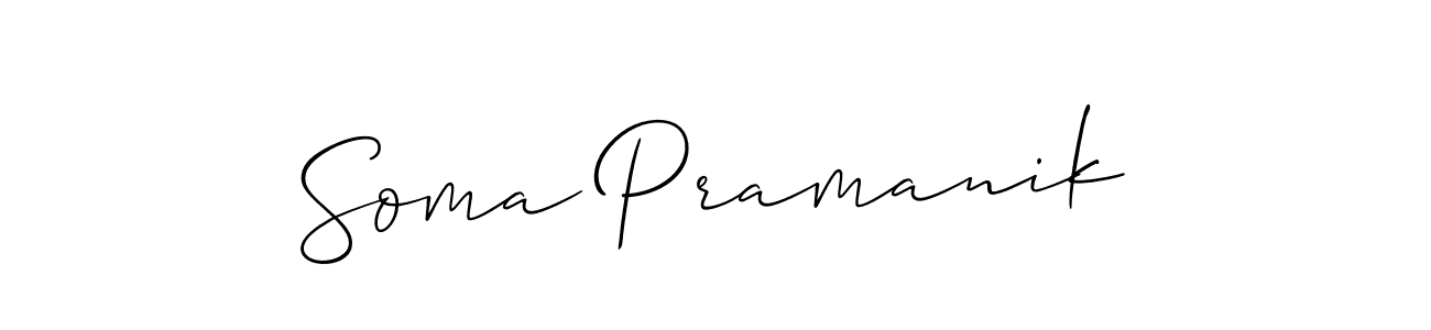 You should practise on your own different ways (Allison_Script) to write your name (Soma Pramanik) in signature. don't let someone else do it for you. Soma Pramanik signature style 2 images and pictures png