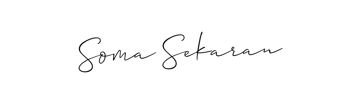 Also You can easily find your signature by using the search form. We will create Soma Sekaran name handwritten signature images for you free of cost using Allison_Script sign style. Soma Sekaran signature style 2 images and pictures png