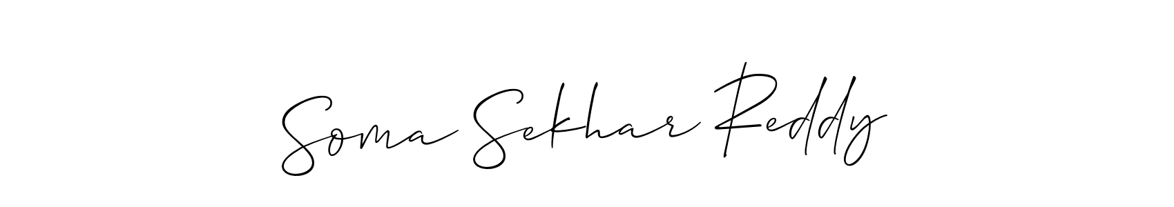 You should practise on your own different ways (Allison_Script) to write your name (Soma Sekhar Reddy) in signature. don't let someone else do it for you. Soma Sekhar Reddy signature style 2 images and pictures png
