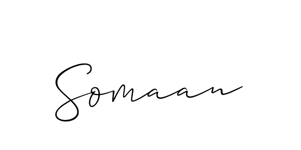 The best way (Allison_Script) to make a short signature is to pick only two or three words in your name. The name Somaan include a total of six letters. For converting this name. Somaan signature style 2 images and pictures png