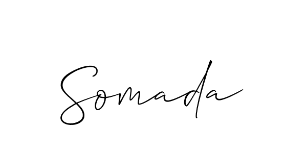 How to make Somada name signature. Use Allison_Script style for creating short signs online. This is the latest handwritten sign. Somada signature style 2 images and pictures png