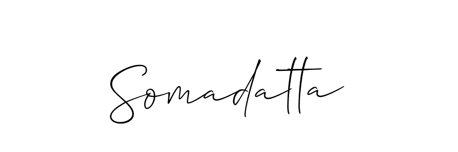 Design your own signature with our free online signature maker. With this signature software, you can create a handwritten (Allison_Script) signature for name Somadatta. Somadatta signature style 2 images and pictures png