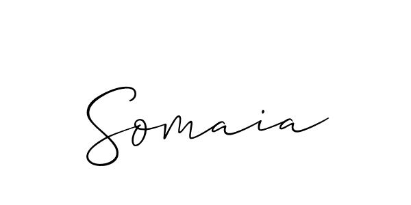 How to make Somaia signature? Allison_Script is a professional autograph style. Create handwritten signature for Somaia name. Somaia signature style 2 images and pictures png