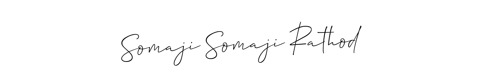 Create a beautiful signature design for name Somaji Somaji Rathod. With this signature (Allison_Script) fonts, you can make a handwritten signature for free. Somaji Somaji Rathod signature style 2 images and pictures png