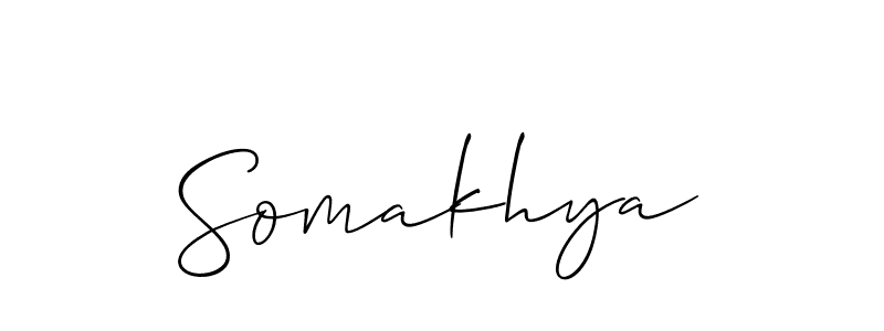 You should practise on your own different ways (Allison_Script) to write your name (Somakhya) in signature. don't let someone else do it for you. Somakhya signature style 2 images and pictures png