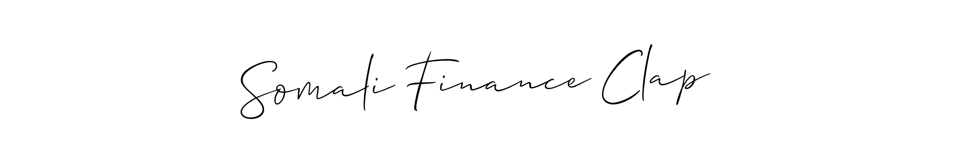 How to Draw Somali Finance Clap signature style? Allison_Script is a latest design signature styles for name Somali Finance Clap. Somali Finance Clap signature style 2 images and pictures png