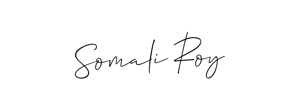 Make a beautiful signature design for name Somali Roy. With this signature (Allison_Script) style, you can create a handwritten signature for free. Somali Roy signature style 2 images and pictures png