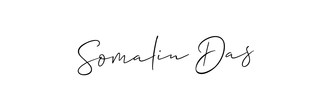 You should practise on your own different ways (Allison_Script) to write your name (Somalin Das) in signature. don't let someone else do it for you. Somalin Das signature style 2 images and pictures png