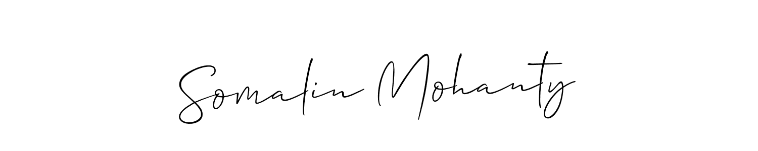 How to Draw Somalin Mohanty signature style? Allison_Script is a latest design signature styles for name Somalin Mohanty. Somalin Mohanty signature style 2 images and pictures png