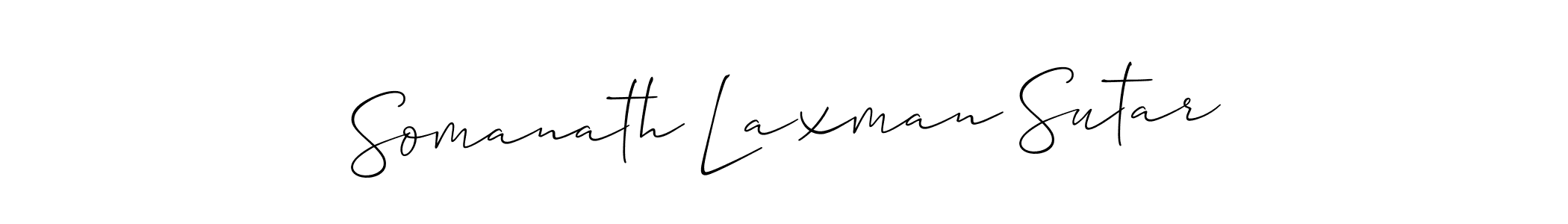How to make Somanath Laxman Sutar signature? Allison_Script is a professional autograph style. Create handwritten signature for Somanath Laxman Sutar name. Somanath Laxman Sutar signature style 2 images and pictures png