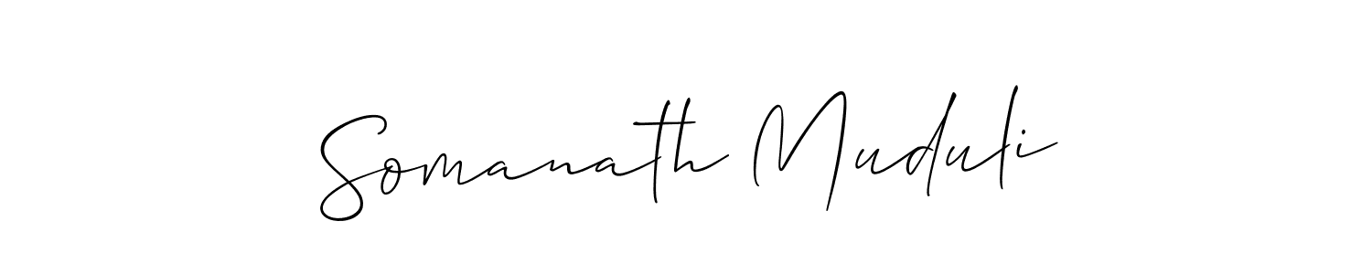 It looks lik you need a new signature style for name Somanath Muduli. Design unique handwritten (Allison_Script) signature with our free signature maker in just a few clicks. Somanath Muduli signature style 2 images and pictures png