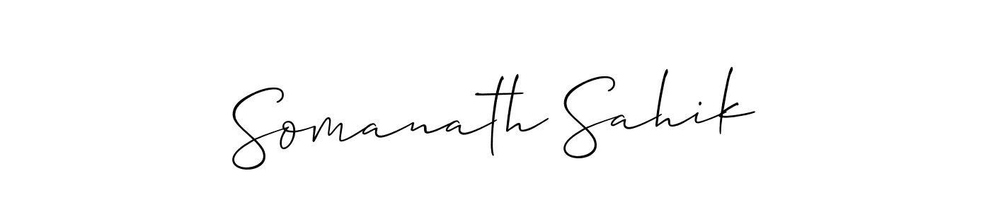 How to make Somanath Sahik name signature. Use Allison_Script style for creating short signs online. This is the latest handwritten sign. Somanath Sahik signature style 2 images and pictures png