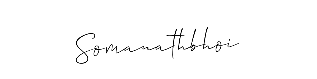 How to make Somanathbhoi signature? Allison_Script is a professional autograph style. Create handwritten signature for Somanathbhoi name. Somanathbhoi signature style 2 images and pictures png