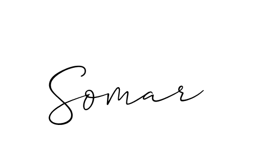 How to make Somar signature? Allison_Script is a professional autograph style. Create handwritten signature for Somar name. Somar signature style 2 images and pictures png