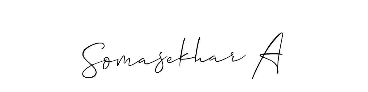 This is the best signature style for the Somasekhar A name. Also you like these signature font (Allison_Script). Mix name signature. Somasekhar A signature style 2 images and pictures png