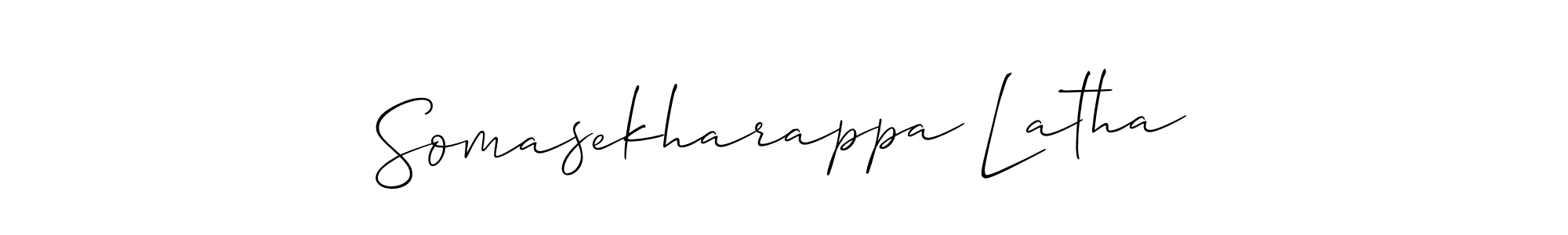 Make a short Somasekharappa Latha signature style. Manage your documents anywhere anytime using Allison_Script. Create and add eSignatures, submit forms, share and send files easily. Somasekharappa Latha signature style 2 images and pictures png