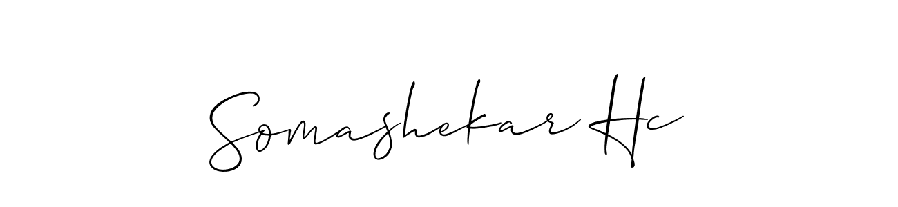 Use a signature maker to create a handwritten signature online. With this signature software, you can design (Allison_Script) your own signature for name Somashekar Hc. Somashekar Hc signature style 2 images and pictures png