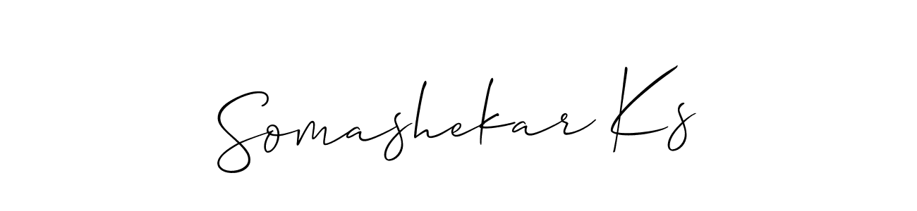 if you are searching for the best signature style for your name Somashekar Ks. so please give up your signature search. here we have designed multiple signature styles  using Allison_Script. Somashekar Ks signature style 2 images and pictures png