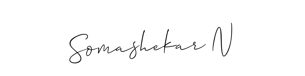 Make a beautiful signature design for name Somashekar N. With this signature (Allison_Script) style, you can create a handwritten signature for free. Somashekar N signature style 2 images and pictures png