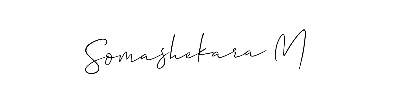 Design your own signature with our free online signature maker. With this signature software, you can create a handwritten (Allison_Script) signature for name Somashekara M. Somashekara M signature style 2 images and pictures png