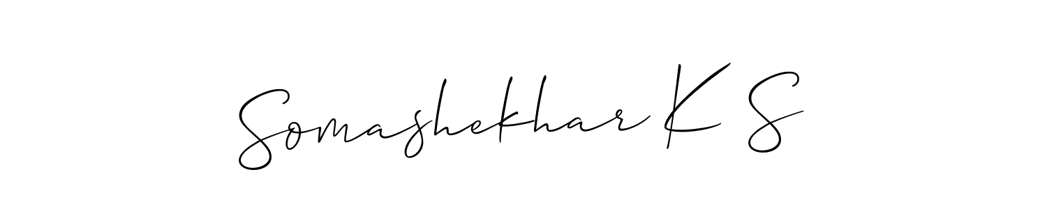 How to Draw Somashekhar K S signature style? Allison_Script is a latest design signature styles for name Somashekhar K S. Somashekhar K S signature style 2 images and pictures png