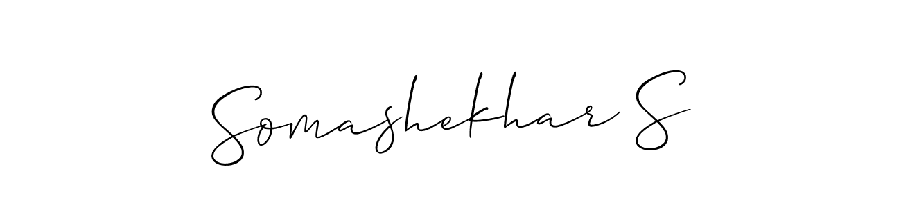 Make a beautiful signature design for name Somashekhar S. With this signature (Allison_Script) style, you can create a handwritten signature for free. Somashekhar S signature style 2 images and pictures png
