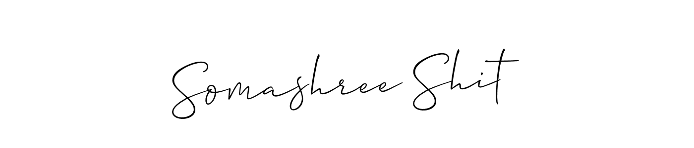 How to Draw Somashree Shit signature style? Allison_Script is a latest design signature styles for name Somashree Shit. Somashree Shit signature style 2 images and pictures png