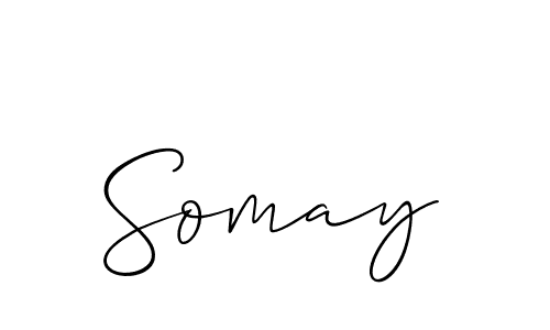 It looks lik you need a new signature style for name Somay. Design unique handwritten (Allison_Script) signature with our free signature maker in just a few clicks. Somay signature style 2 images and pictures png