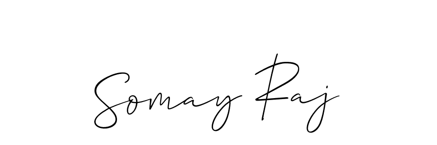The best way (Allison_Script) to make a short signature is to pick only two or three words in your name. The name Somay Raj include a total of six letters. For converting this name. Somay Raj signature style 2 images and pictures png