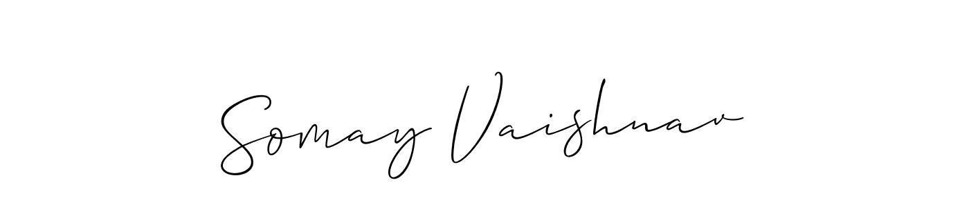 Somay Vaishnav stylish signature style. Best Handwritten Sign (Allison_Script) for my name. Handwritten Signature Collection Ideas for my name Somay Vaishnav. Somay Vaishnav signature style 2 images and pictures png