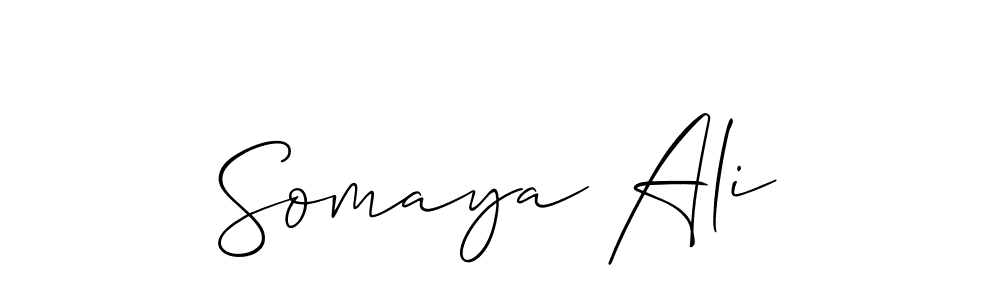 You should practise on your own different ways (Allison_Script) to write your name (Somaya Ali) in signature. don't let someone else do it for you. Somaya Ali signature style 2 images and pictures png